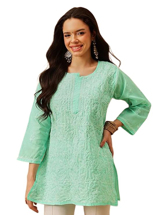 Embroidered Cotton Top - Ivory