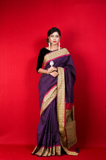 Kanchipuram Silk Saree Maroon Gold